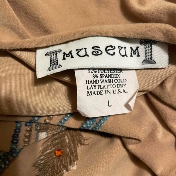 Museum Beige Blouse with Statement Neckline - Picture 4 of 4